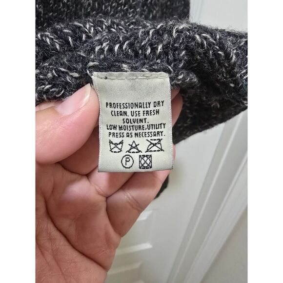 Eddie Bauer 100% Merino Wool Sweater Gray Oversize Relaxed Cozy Men's Size S - Picture 8 of 8